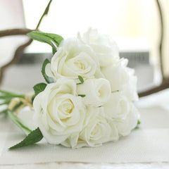 Simple Polyester Roses Bridal Bouquet