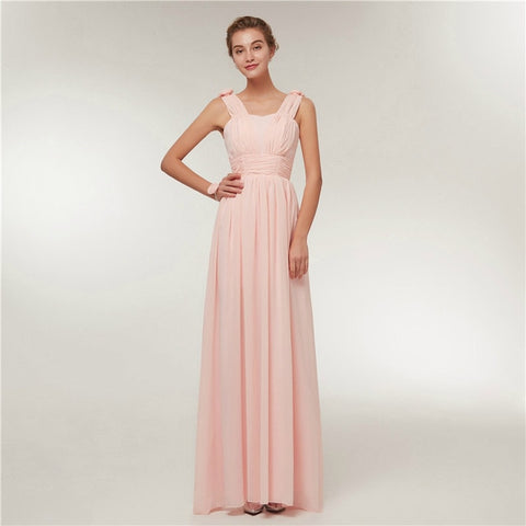 Pink Chiffon Bridesmaid Dresses  A-Line Sleeveless
