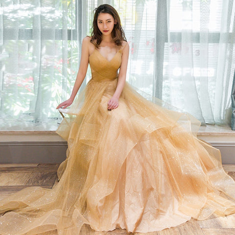 Layered Tulle Celebrity Gown