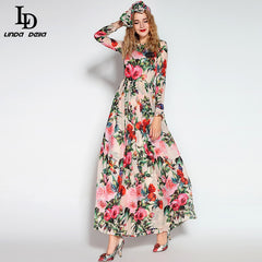 Floral Long Sleeve Maxi Dress