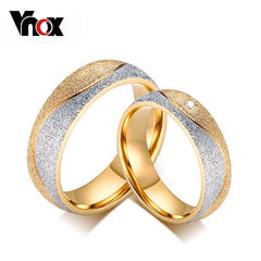Sand Blasted Gold Stainless Steel Ring