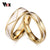 Matte Finish Stainless Steel Gold Plated Couple Bands