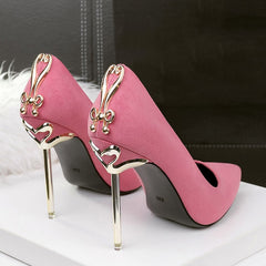 Ladies High Heels with Golden Touch