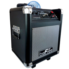 Projection Party Light  Dome 6.5 Inch Subwoofer Bluetooth Portable Party Speaker with USB/ SD Input, FM Radio, Remote Control and  Microphone