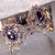 Purple flower crystal wedding tiara