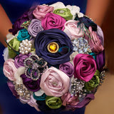 Purple grape brooch bouquet