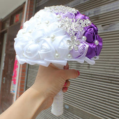 Purple or Blue  Crystal Wedding Bouquets