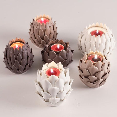 Retro Lotus Candle Wedding Centerpieces Candle Holders Decoration Fall Wedding