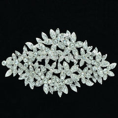 Rhinestone Crystal Flowers Bouquet Brooch