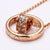 Rose Gold Plated Rolling Hearts Necklace