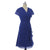 Royal Blue A-line Cap Sleeves Chiffon Dress also in Blk