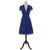 Royal Blue A-line Cap Sleeves Chiffon Dress also in Blk