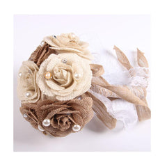 Rustic Wedding Bouquet Burlap Bouquet