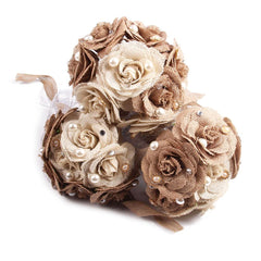 Rustic Wedding Bouquet Burlap Bouquet