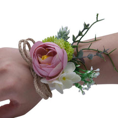 Rustic Wrist Corsage Multiple Colors