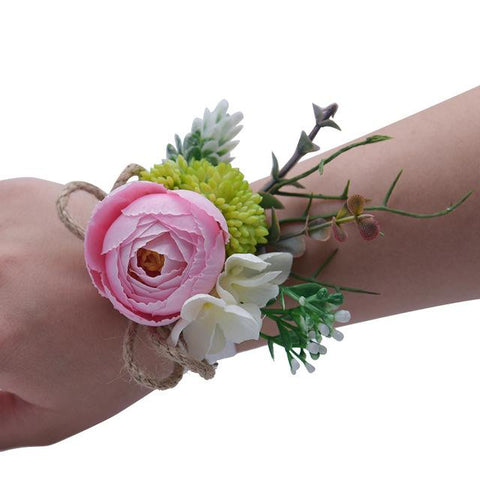 Rustic Wrist Corsage Multiple Colors