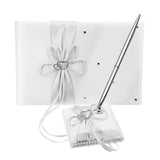 Satin Bows  Guest Book  With Pen 6 Colors