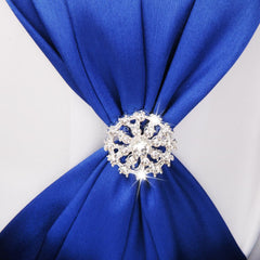 Satin Crystal Flower Girl Basket White Blue