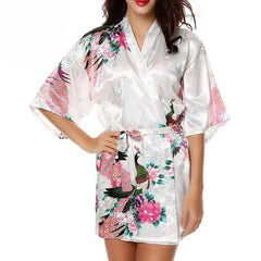 Satin Robe Kimono Style Multiple Colors