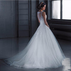 See Through Back Lace Wedding Dress 2019