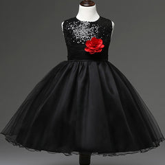 Sequin Top Flower Girl Dress Multiple Colors