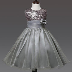 Sequin Top Flower Girl Dress Multiple Colors