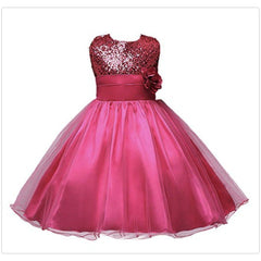 Sequin Top Flower Girl Dress Multiple Colors