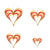 Set of 4pcs Heart Shaped Hanging Decoration 5 styles
