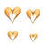 Set of 4pcs Heart Shaped Hanging Decoration 5 styles