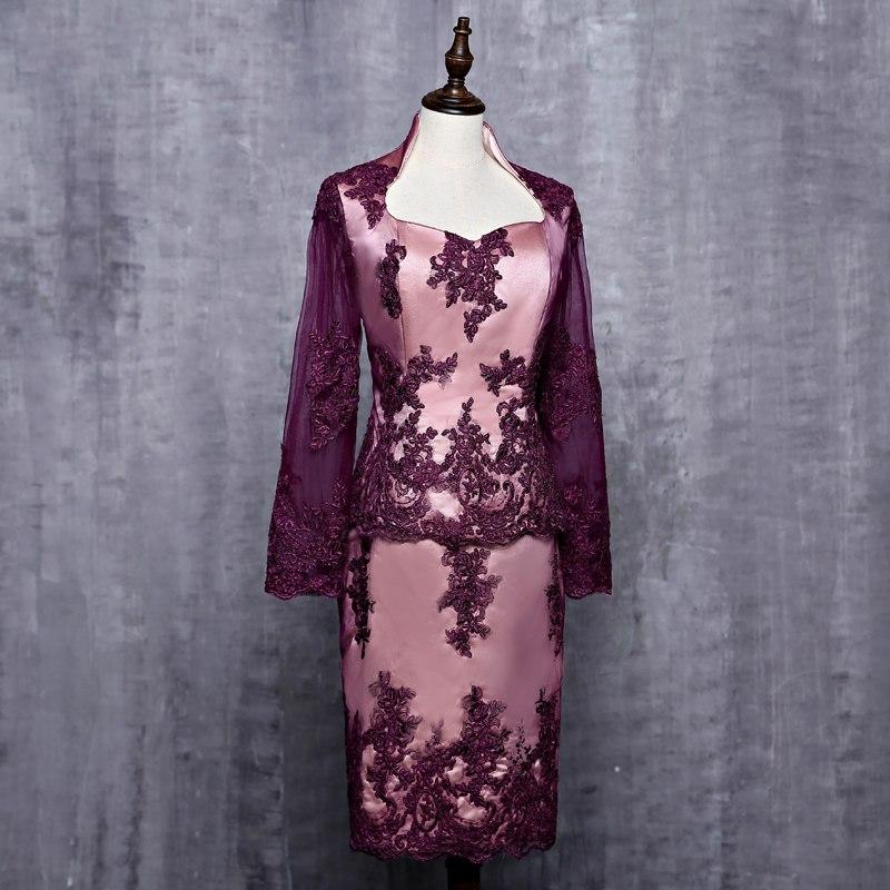 Sheath 3/4 Sleeves Red Lace Knee Length Dress Sheath 3/4 Sleeves Red Lace Knee Length Dress