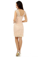 Sheath Cap Sleeves Lace Wedding Dresses For Wedding