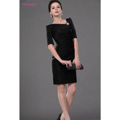 Sheath Half Sleeves Knee Length Dresses Wedding