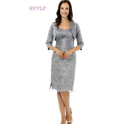 Sheath Short Mini Lace Wedding Party Dress