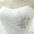 Shiny Organza Sweetheart Beading Front Short Back Long White Ivory Wedding Dress