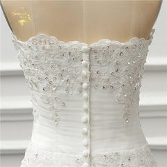 Short Front Long Back Wedding Dress Ivory