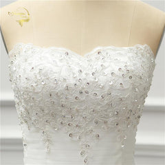 Short Front Long Back Wedding Dress Ivory