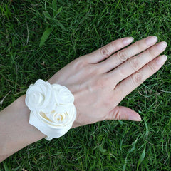 Silk Rose  Wrist Corsage Multiple Colors