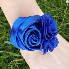 Silk Rose  Wrist Corsage Multiple Colors