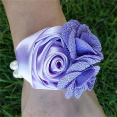 Silk Rose  Wrist Corsage Multiple Colors