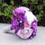 Silk Wedding Flower Artificial Rose Bouquet Purple Tones
