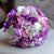 Silk Wedding Flower Artificial Rose Bouquet Purple Tones
