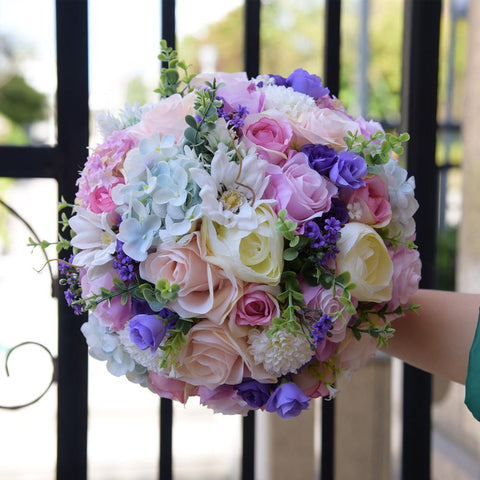 Silk Wedding Flowers Garden Bouquet