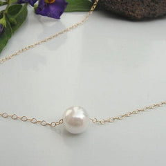 Simple Imitation Pearl Bib Choker Necklace