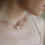Simple Imitation Pearl Bib Choker Necklace
