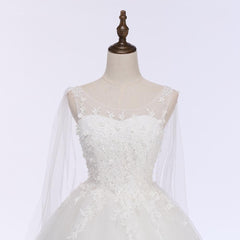 Simple White Lace Wedding Dress Sleeveless with Ribbons Floor-length Appliques Elegant Wedding Gown