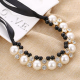 Simulated Pearl Necklace Rope Choker 3 styles