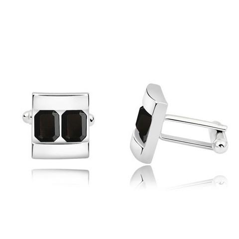 Sleek  Silver Toned  Cuff-links
