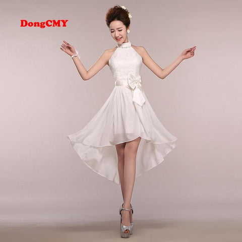 Sleeveless Halter Ankle-Length Bridesmaid Dress