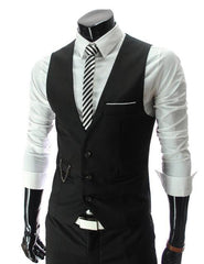 Sleeveless Vest 3 Buttons Multiple Colors