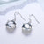 Snowflake Drop Earring in White Gold Plated